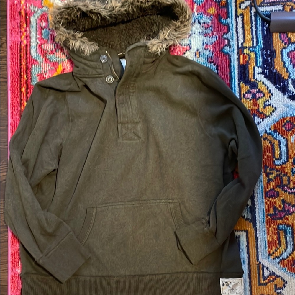 American Eagle Men's Olive Hoodie